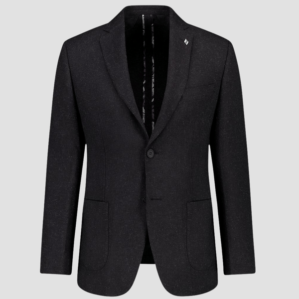 Uberstone Slim Fit Zeke Sports Jacket in Black