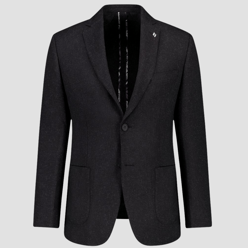 Uberstone Slim Fit Zeke Sports Jacket in Black