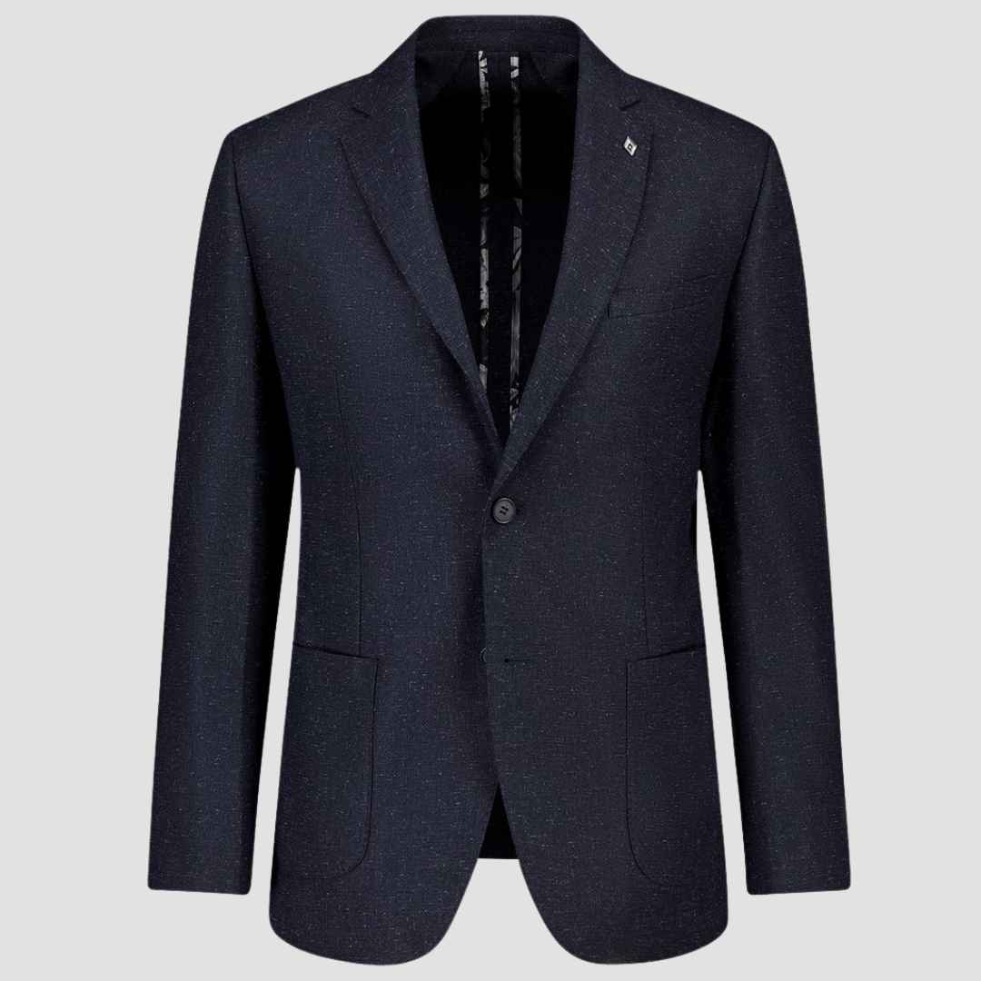 Uberstone Slim Fit Zeke Sports Jacket in Navy
