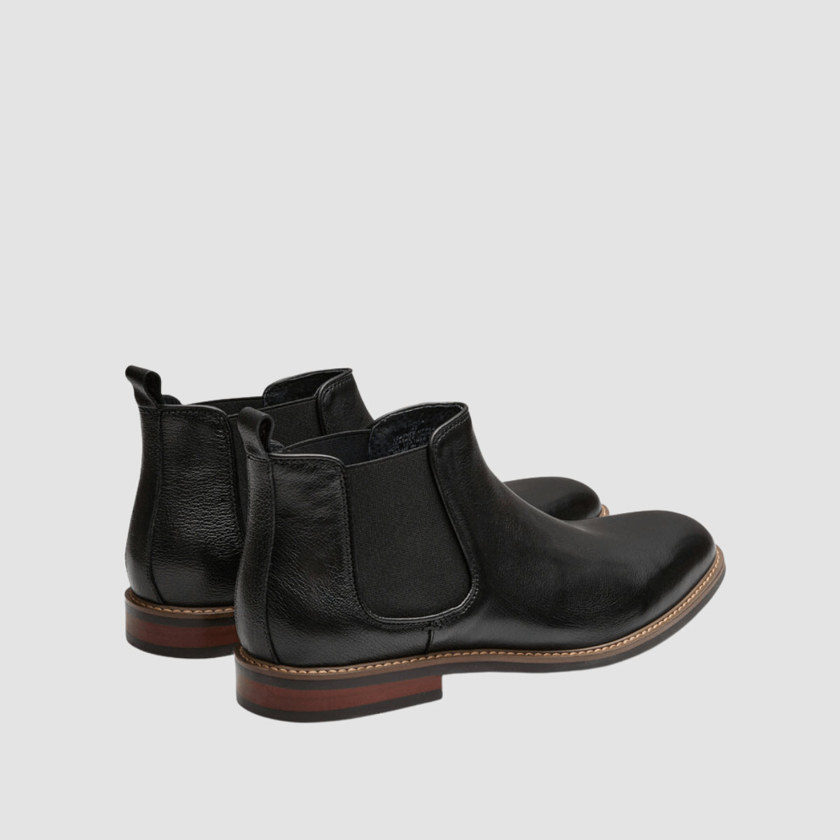 Back View of AQ By Aquila Lucca Mens Leather Boots in Black