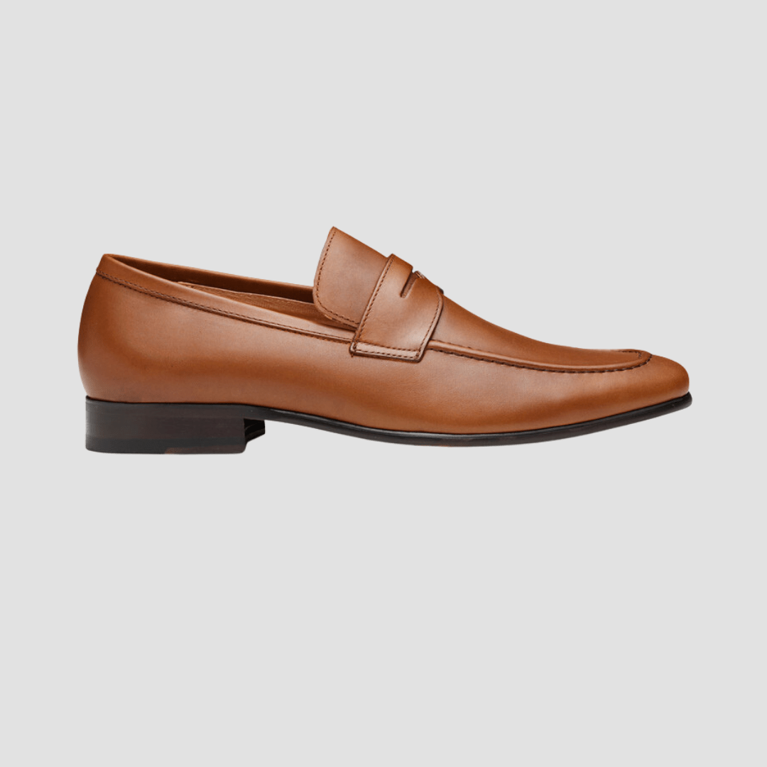 Side View of AQ By Aquila Penley Mens Loafers in Tan