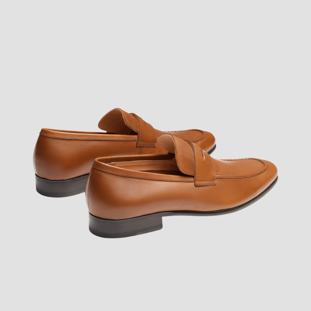 Back View of AQ By Aquila Penley Mens Loafers in Tan