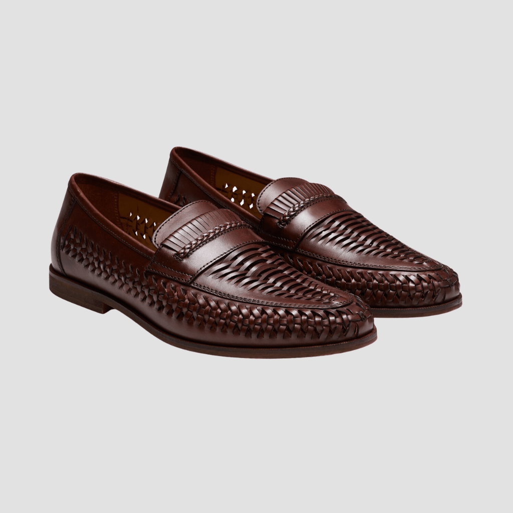 AQ by Aquila Tyson Leather Espadrilles in Brown Mens Suit