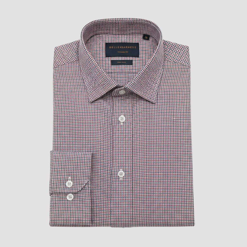 Red and white checkered shirt by Bell & Barnett