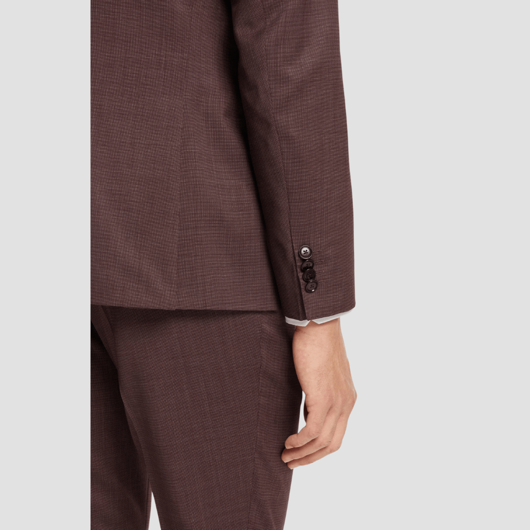 
boss dark brown suit
