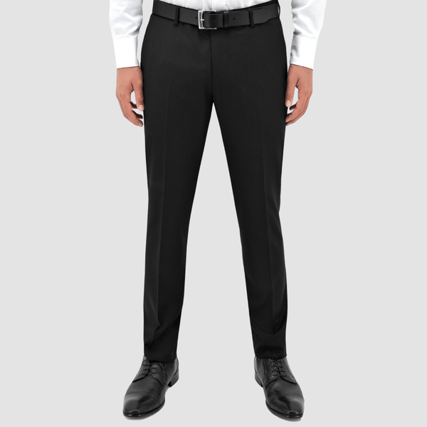 Boston classic fit edward trouser in black pure wool B203-01