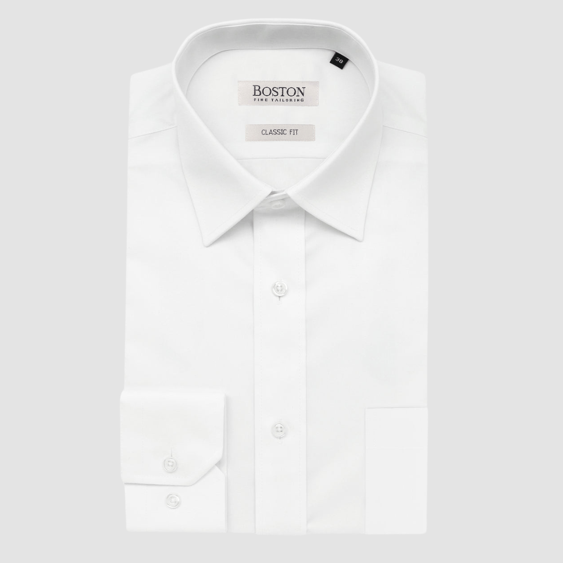 Men’s Classic Fit Brooke Business Shirt in White.