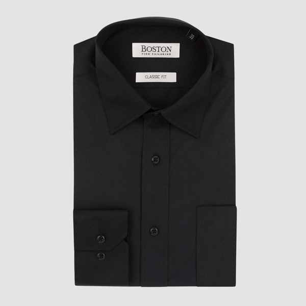 Boston classic fit brooke business shirt in black
