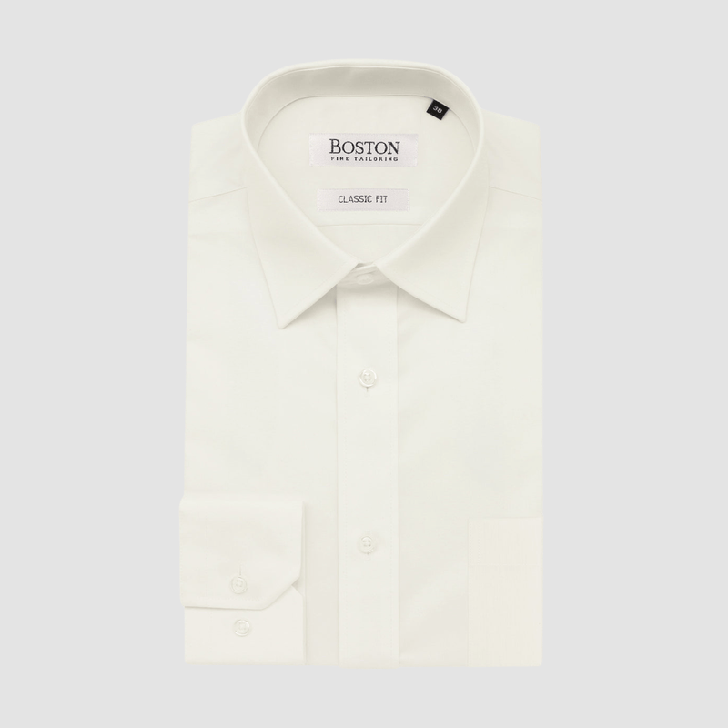 Mens Shirts | Boston Classic Fit Brooke Business Shirt in Cream Mens Suit Warehouse - Melbourne Mens Shirts | Boston Classic Fit Brooke Business Shirt in Cream Mens Suit Warehouse - Melbourne