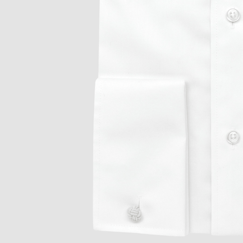 Boston slim fit liberty french cuff shirt in white