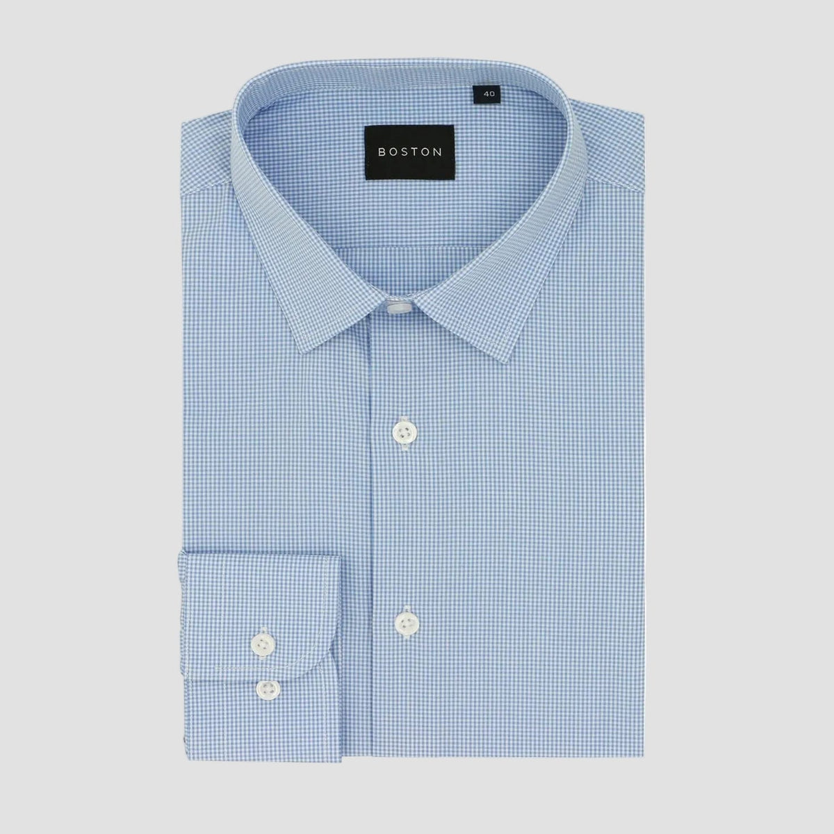 Boston Liberty Blue Microcheck Business Shirt 