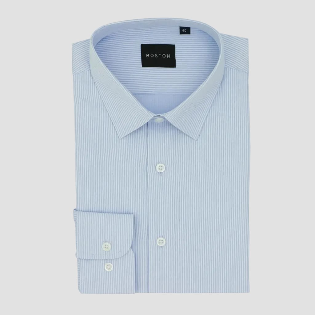 Boston Liberty Blue Self Stripe Shirt