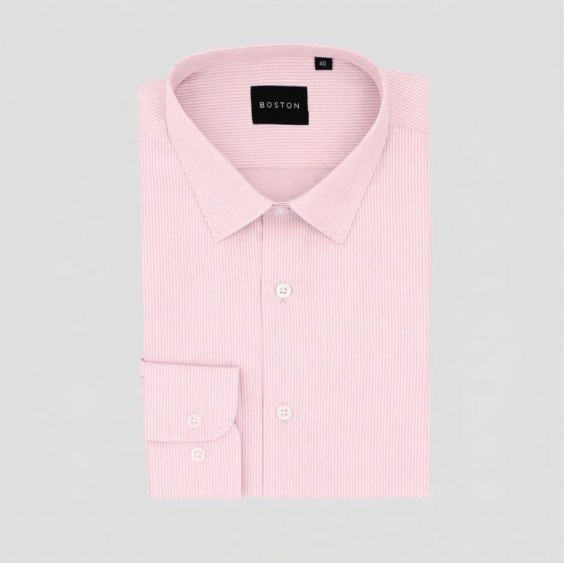 Boston Liberty Pink Self Stripe Business Shirt