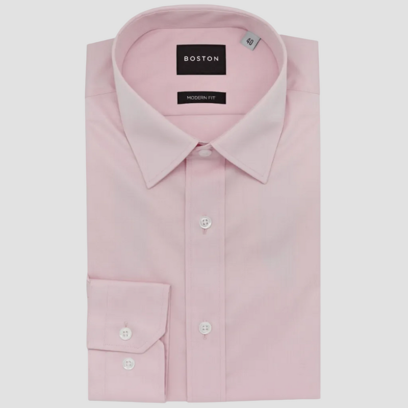 Mens Dress Shirts | Boston Slim Fit Men's Liberty Business Shirt in Pink  Cotton Blend  Mens Suit Warehouse - Melbourne