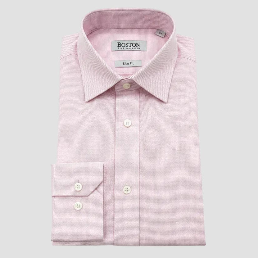 Pink patterned dress shirt