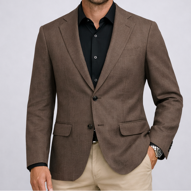Men’s Turin brown linen jacket by Boston.