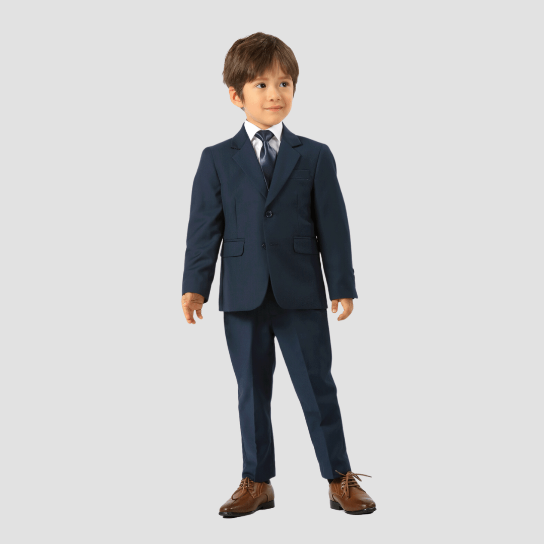 Boulvandre Kids Slim Fit Bellaggio Suit in Blue