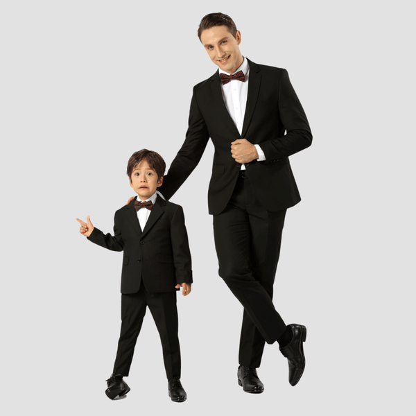 Boulvandre Kids Slim Fit Bellaggio Suit in Black