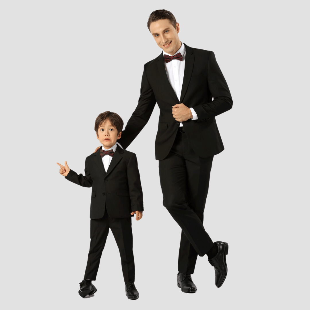 Boulvandre Mens Slim Fit Bellaggio Suit in Black