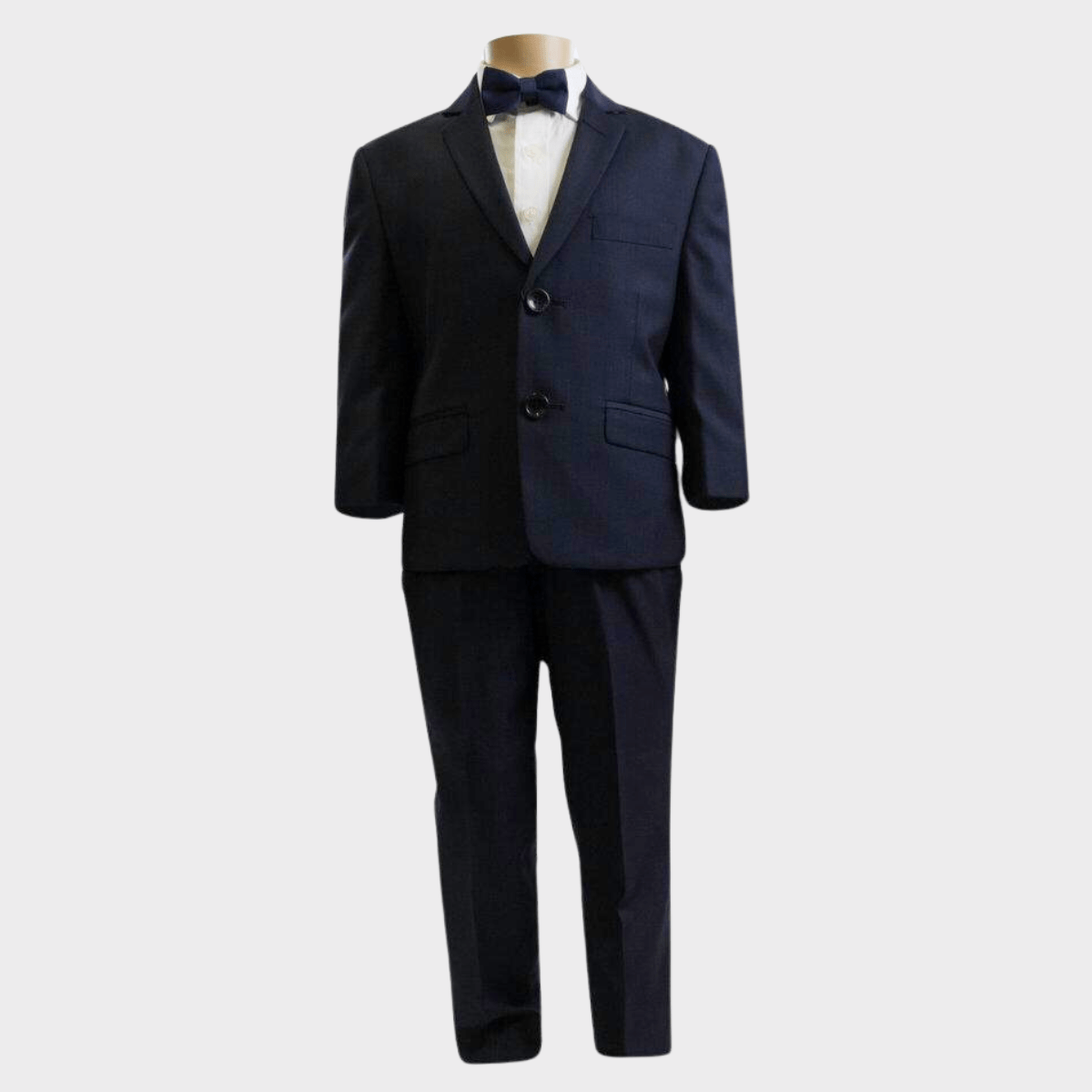 Boulvandre Kids Slim Fit Bradley Birdseye Suit in Navy Blue
