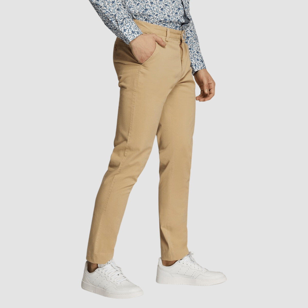 Boulvandre Mens Ledger Peach Finish Chino Pants in Beige
