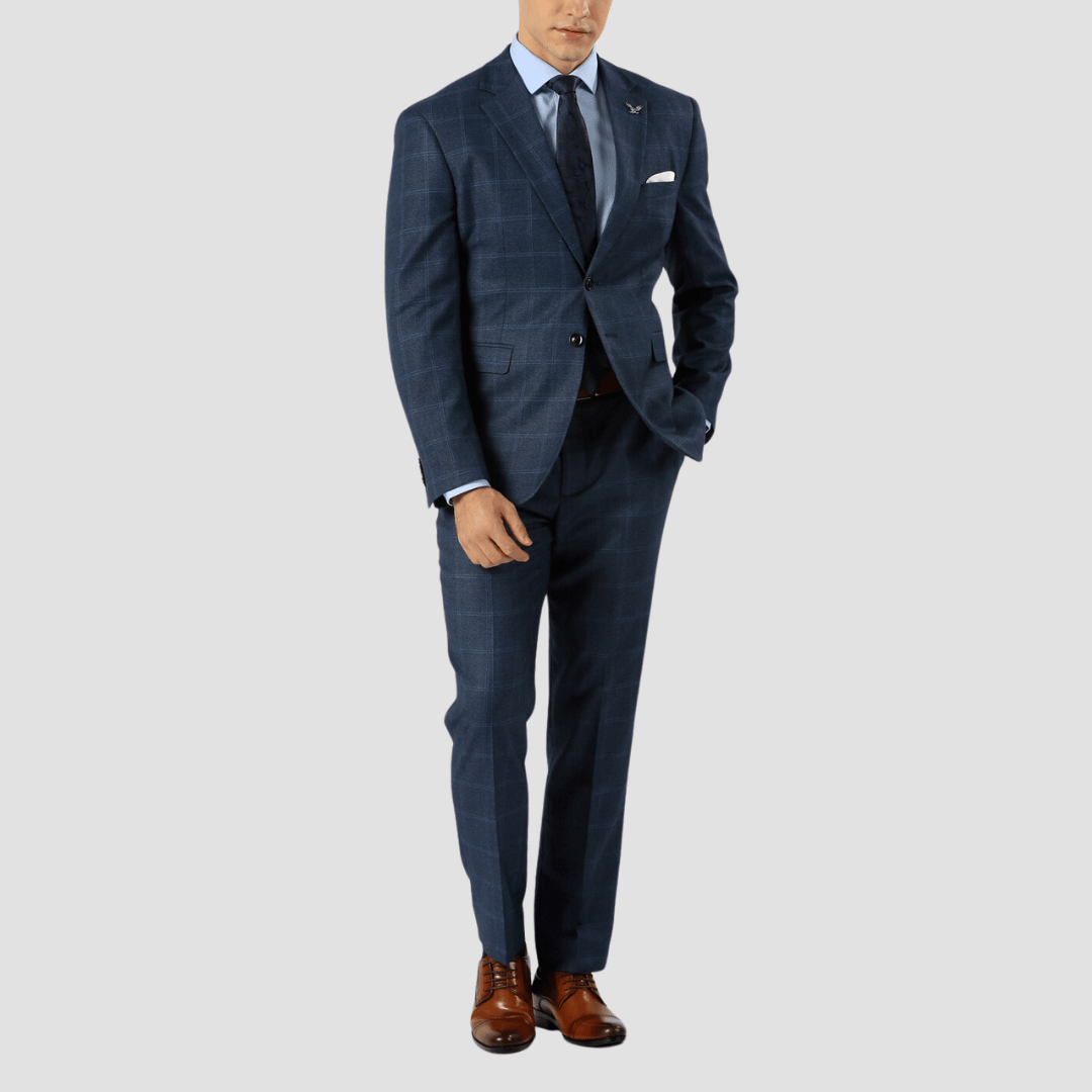 Boulvandre Mens Slim Fit 2239 Suit in Navy