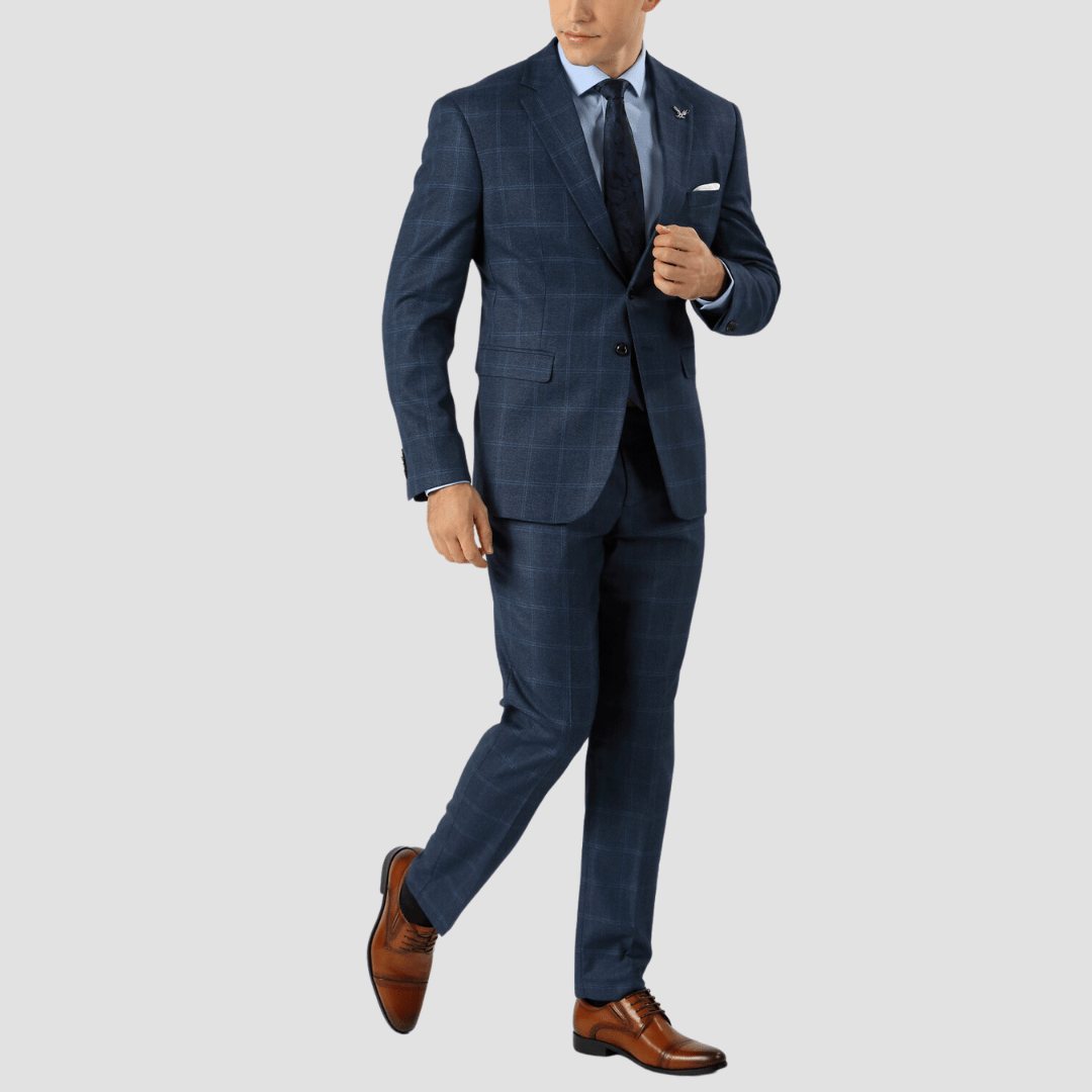 Boulvandre Mens Slim Fit 2239 Suit in Navy