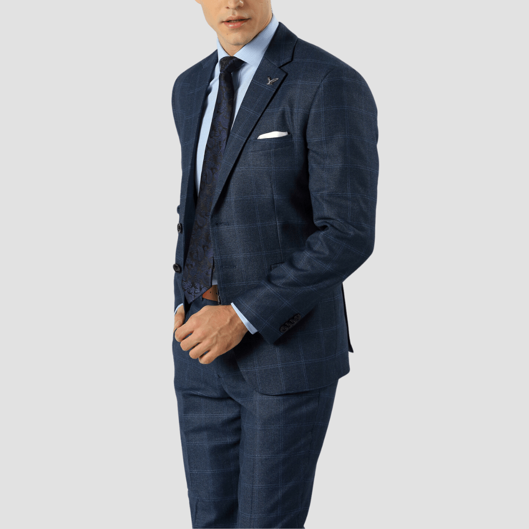 Boulvandre Mens Slim Fit 2239 Suit in Navy