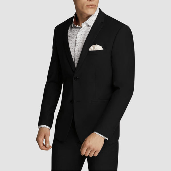 Boulvandre Mens Slim Fit Scuzzatti Suit in Black