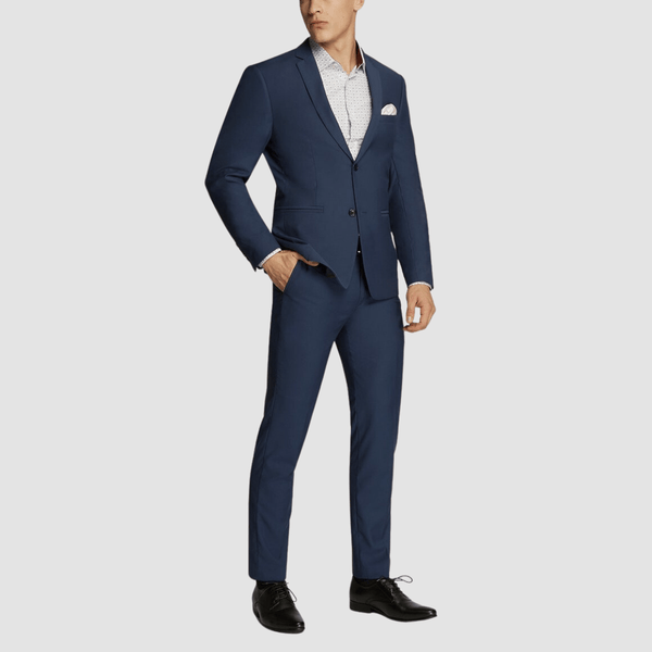 Boulvandre Mens Slim Fit Scuzzatti Suit in French Blue
