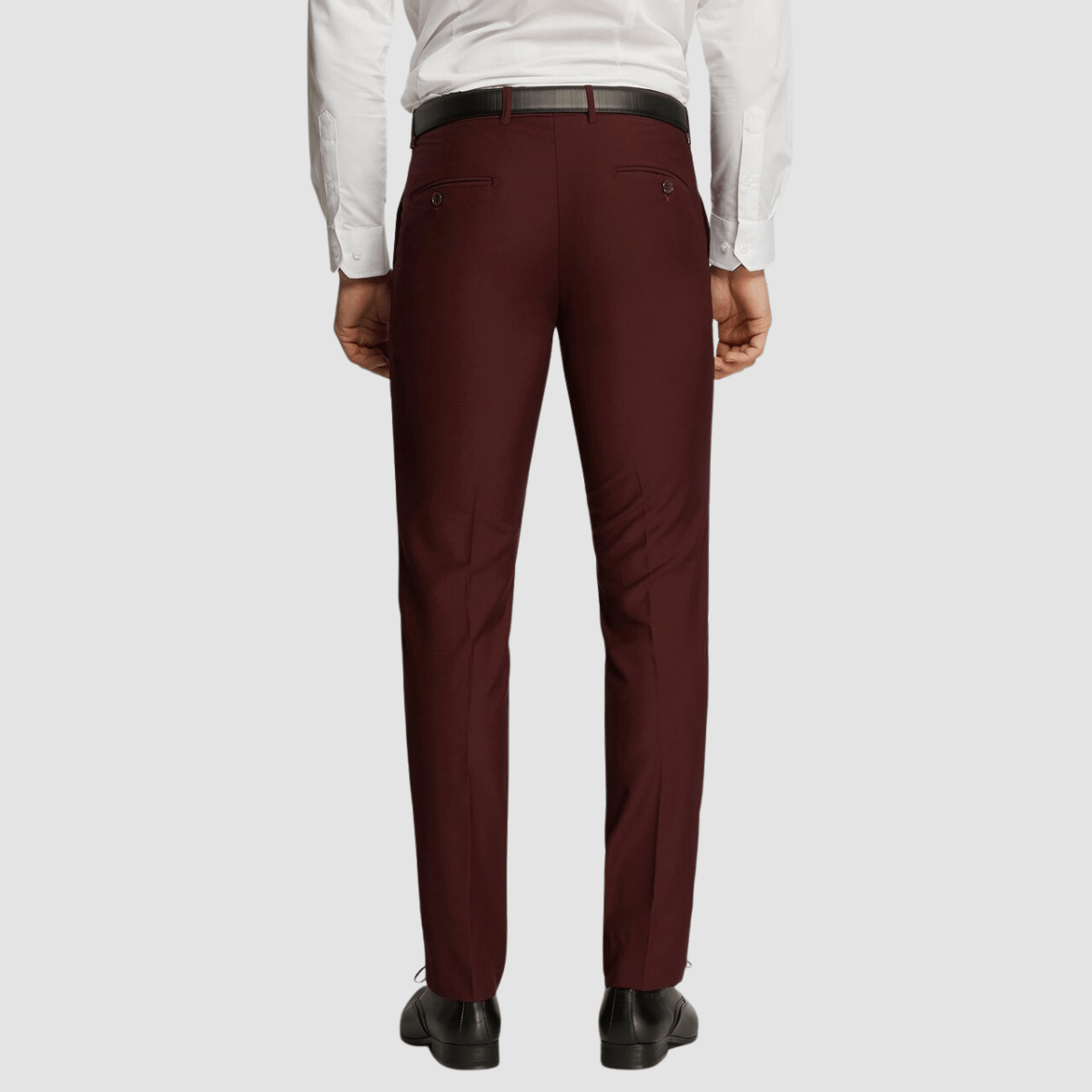 Boulvandre Mens Slim Fit Scuzzatti Suit in Maroon
