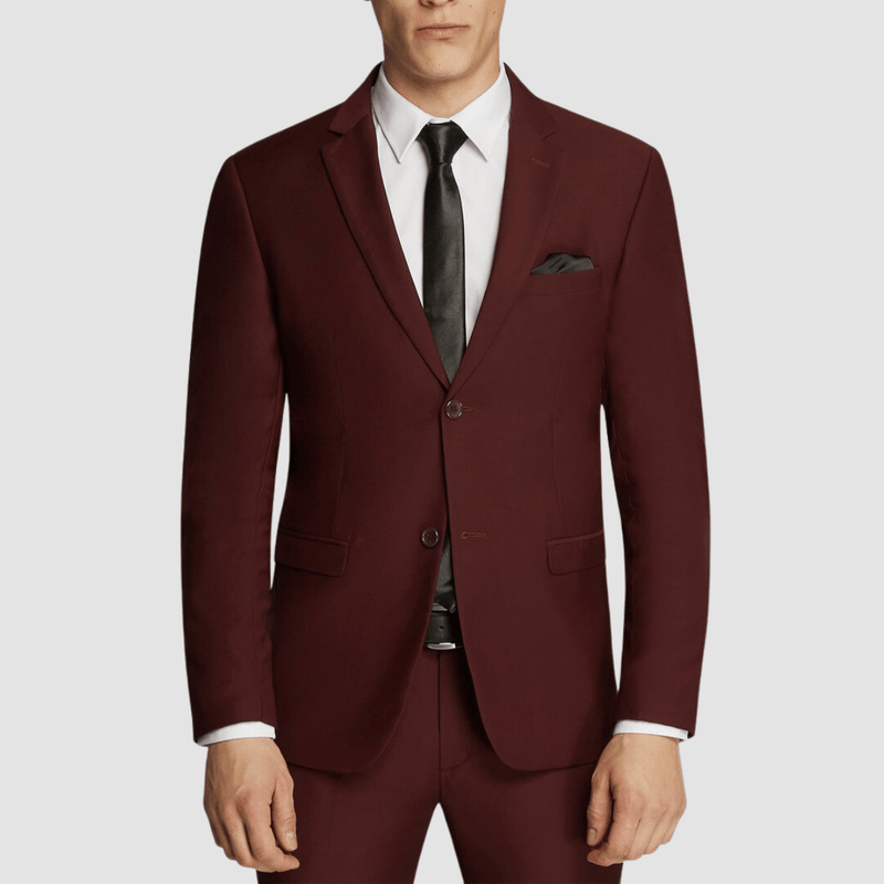 Vinci Men Suit S2RK-7-Burgundy | Church suits for less
