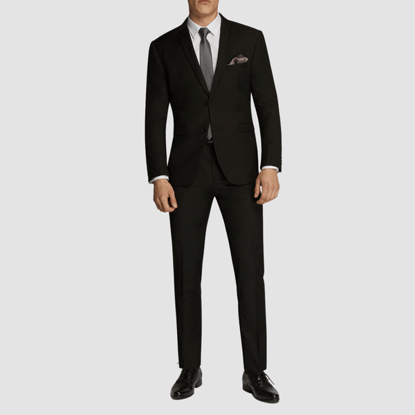 Boulvandre Mens Slim Fit Bellaggio Suit in Black