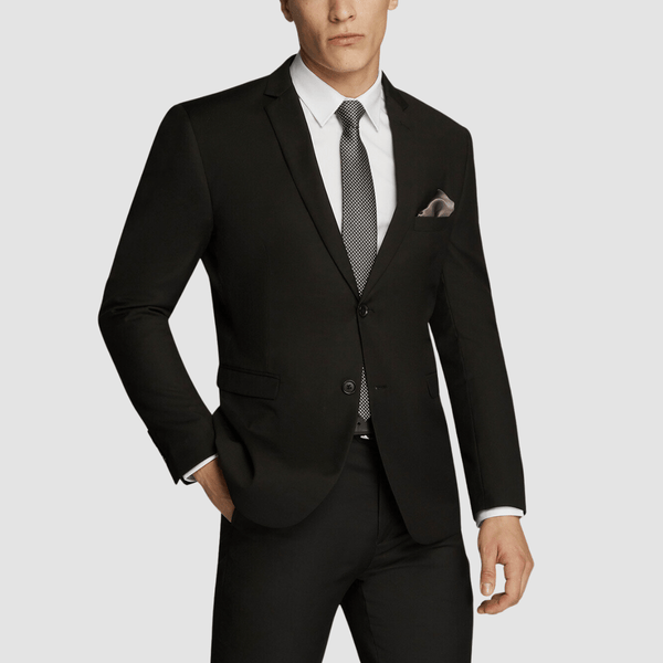 Boulvandre Mens Slim Fit Bellaggio Suit in Black