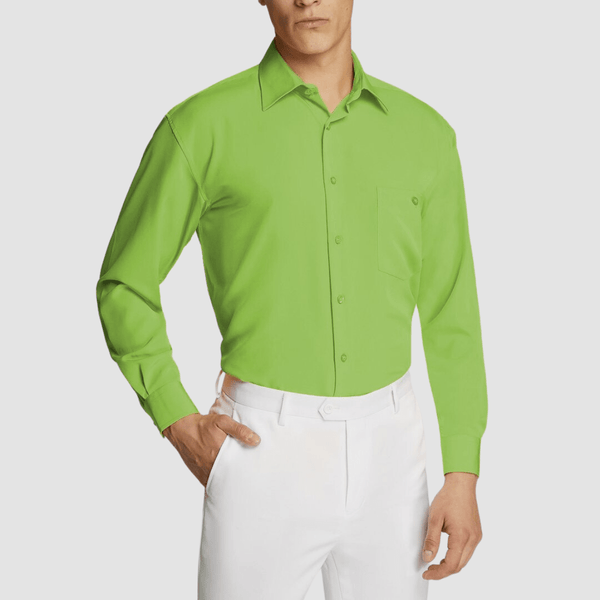 Boulvandre Kids Classic Fit Ambassador Collection Dress Shirt in Green