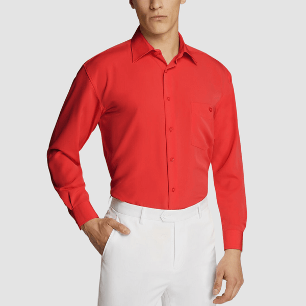 Boulvandre Kids Classic Fit Ambassador Collection Dress Shirt in Red