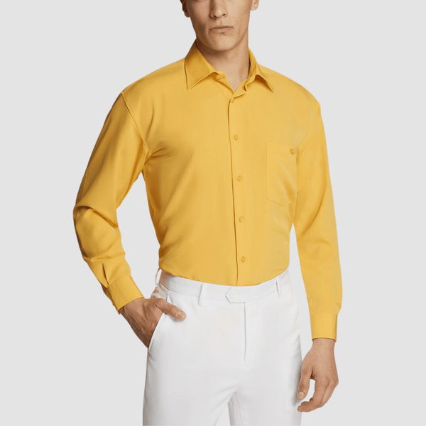 Boulvandre Kids Classic Fit Ambassador Collection Dress Shirt in Yellow