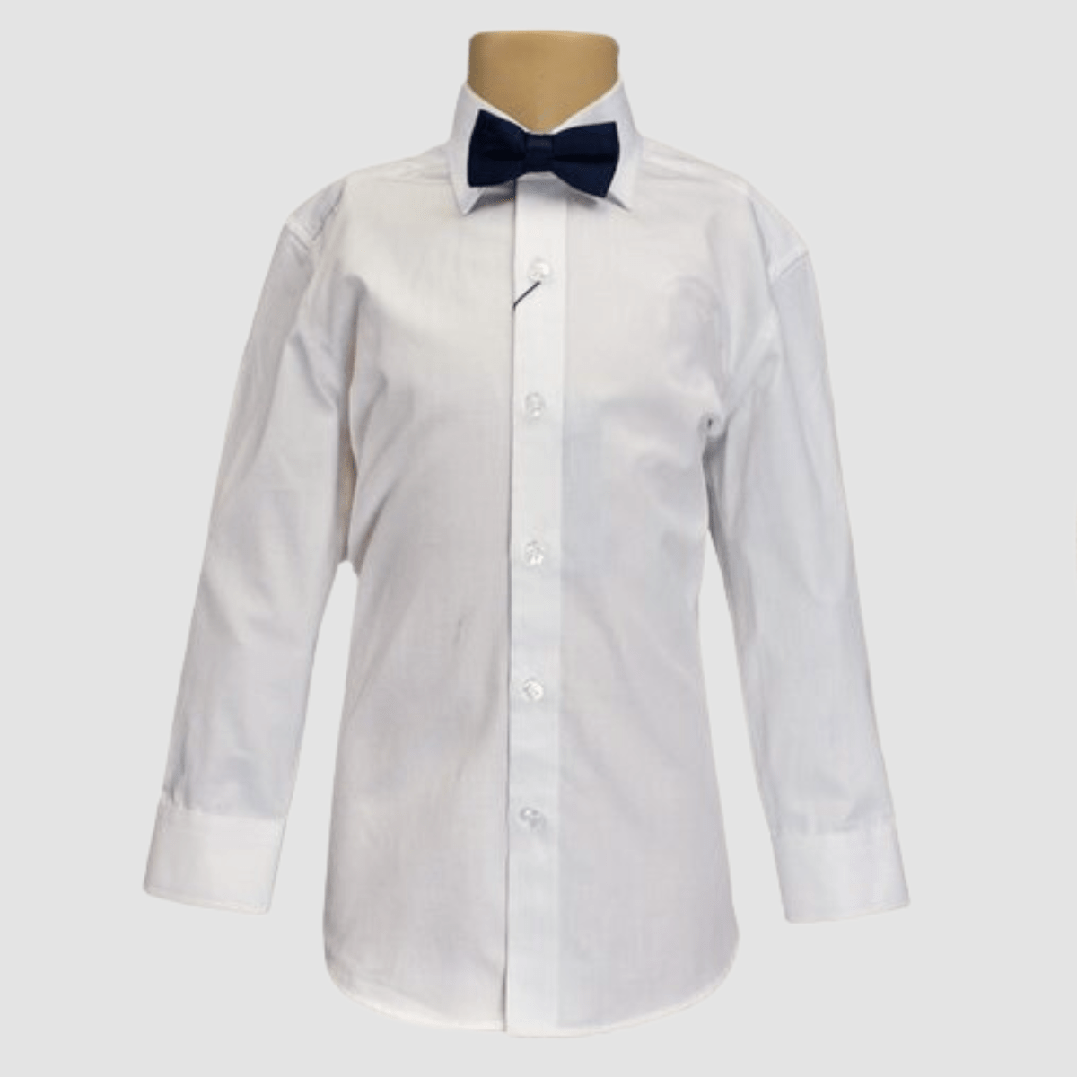 Boulvandre Kids Slim Fit Scuzzatti Twill Weave Shirt in Ivory