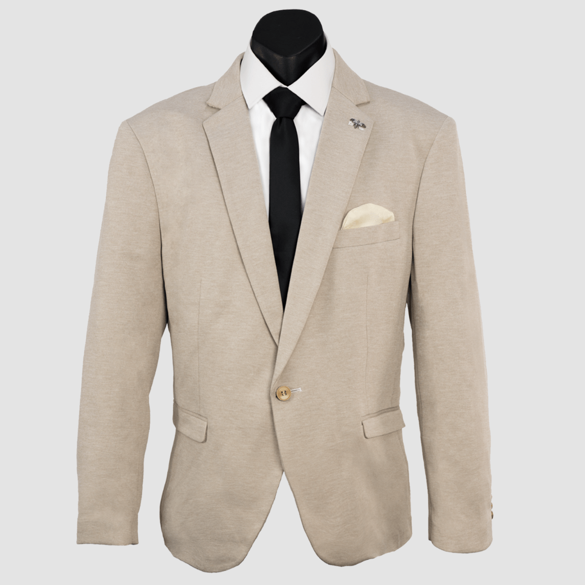 Boulvandre Kids Slim Fit Scuzzatti Sports Jacket in Beige