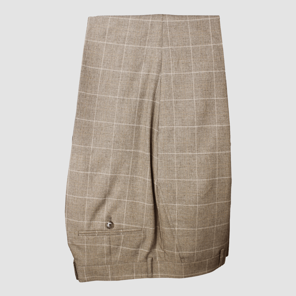 Boulvandre Mens Slim Fit Scuzzatti Checkered Suit in Camel