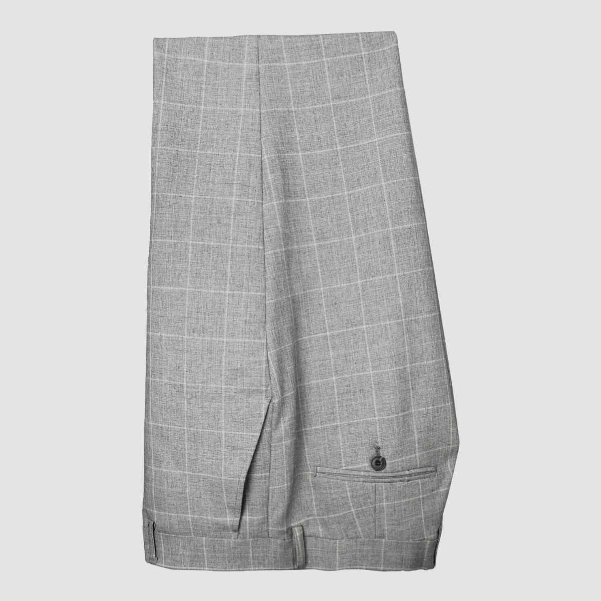 Boulvandre Mens Slim Fit Scuzzatti Checkered Suit in Silver