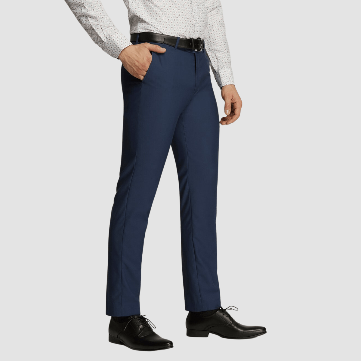 Boulvandre Mens Slim Fit Scuzzatti Suit Trouser in French Blue