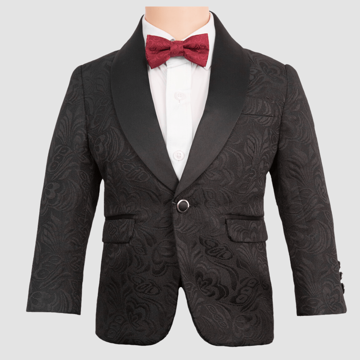 Boulvandre Kids Varce Italia Brocade Dinner Suit in Black