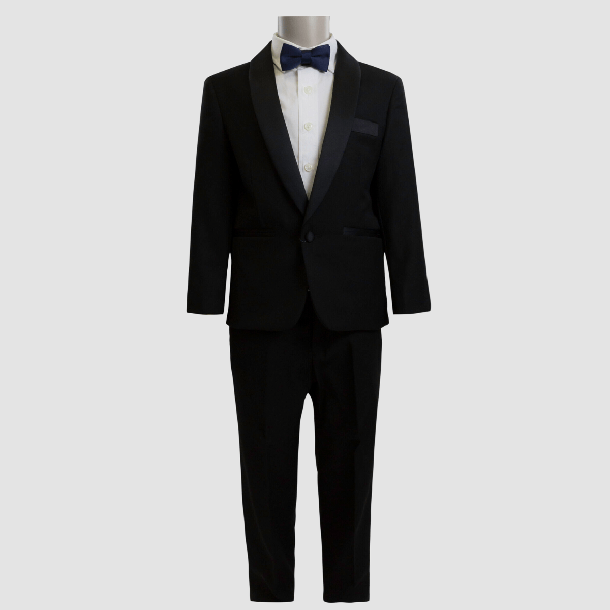 Boulvandre Kids Slim Fit Varce Italia Tuxedo Suit in Black
