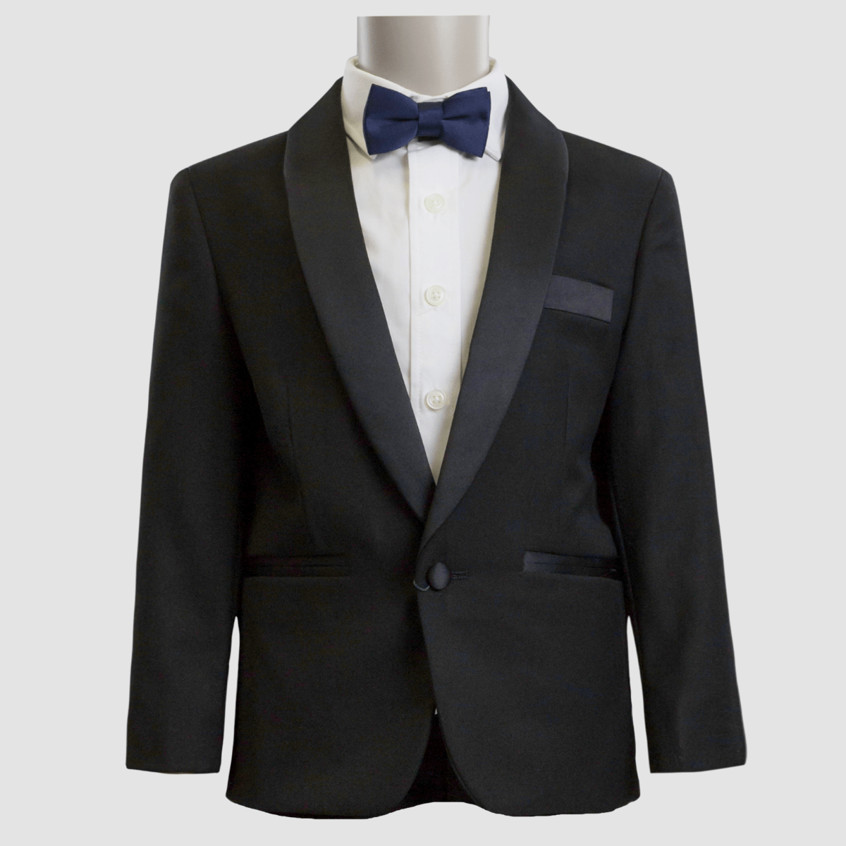 Boulvandre Kids Slim Fit Varce Italia Tuxedo Suit in Black
