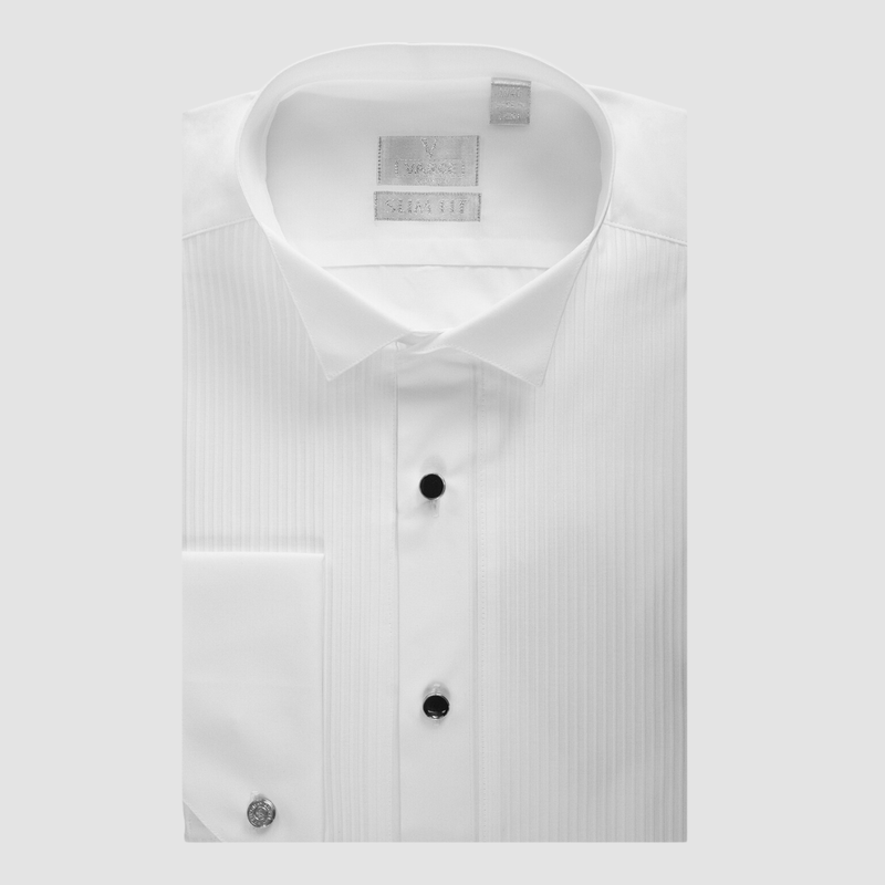 Mens slim fit 2024 wing collar shirt