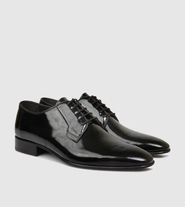Brando Ellis Mens Shoes in Black Patent Leather