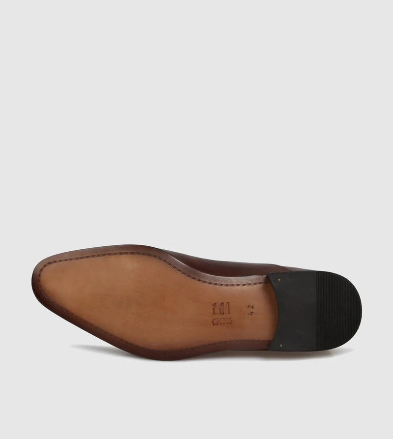 Brando Austin Mens Oxford Leather Shoe in Brown