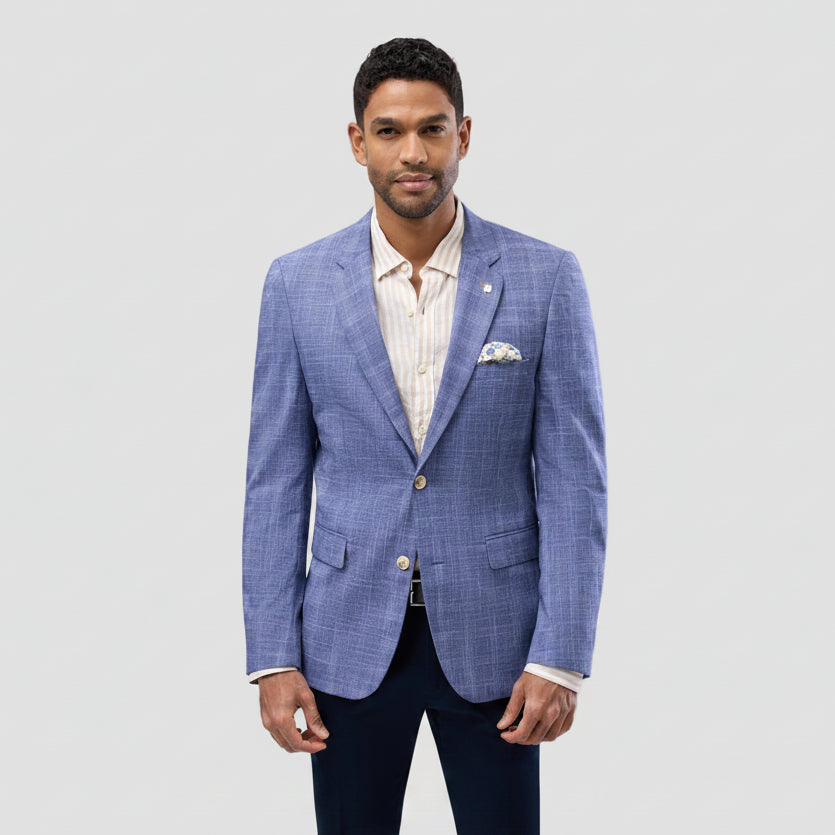Brooksfield Men's Subtle Checked Sports Jacket in Blue