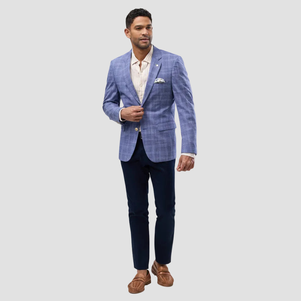 Brooksfield Men's Subtle Checked Sports Jacket in Blue